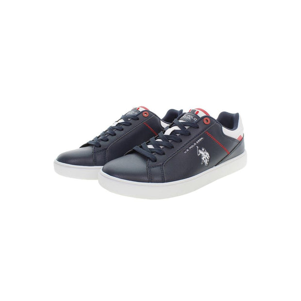 Blue Polyester Sneaker