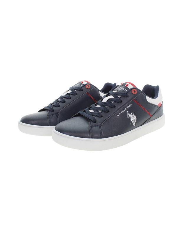 Blue Polyester Sneaker