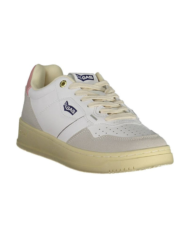 White Artificial Leather Sneaker