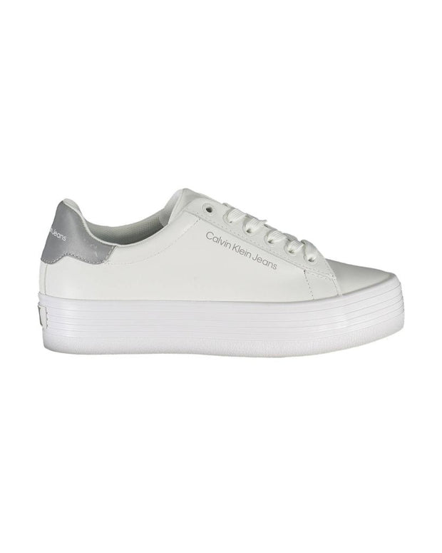 White Polyester Sneaker