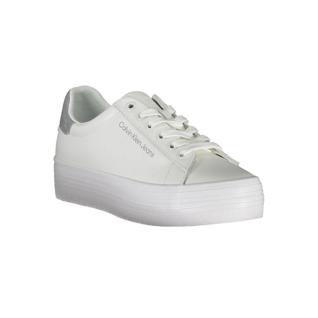 White Polyester Sneaker
