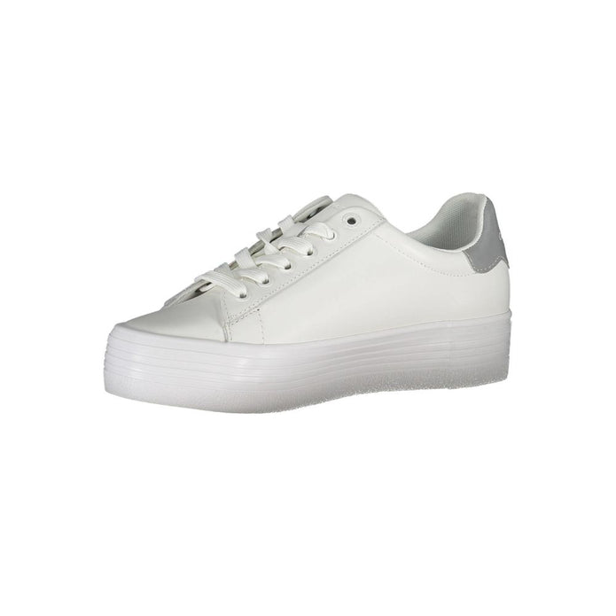 White Polyester Sneaker
