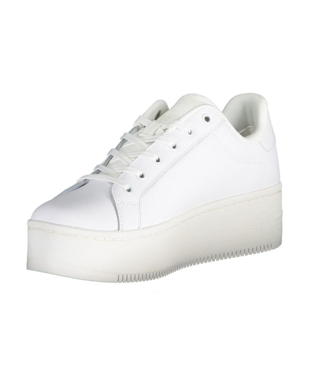 White Polyester Sneaker