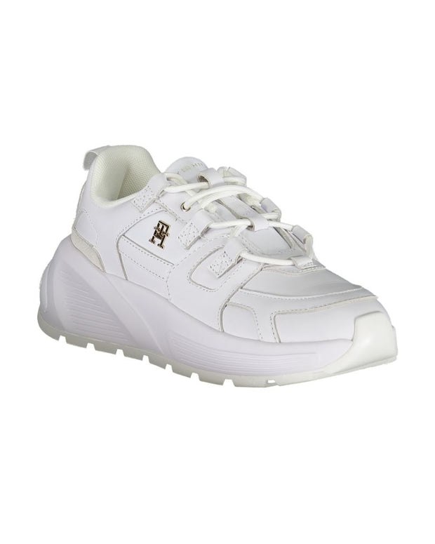 White Polyester Sneaker