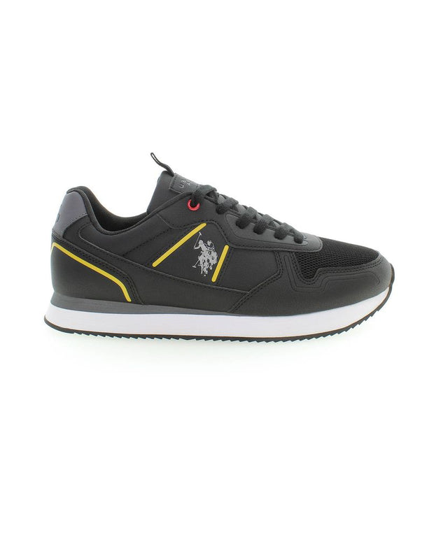Black Polyester Sneaker