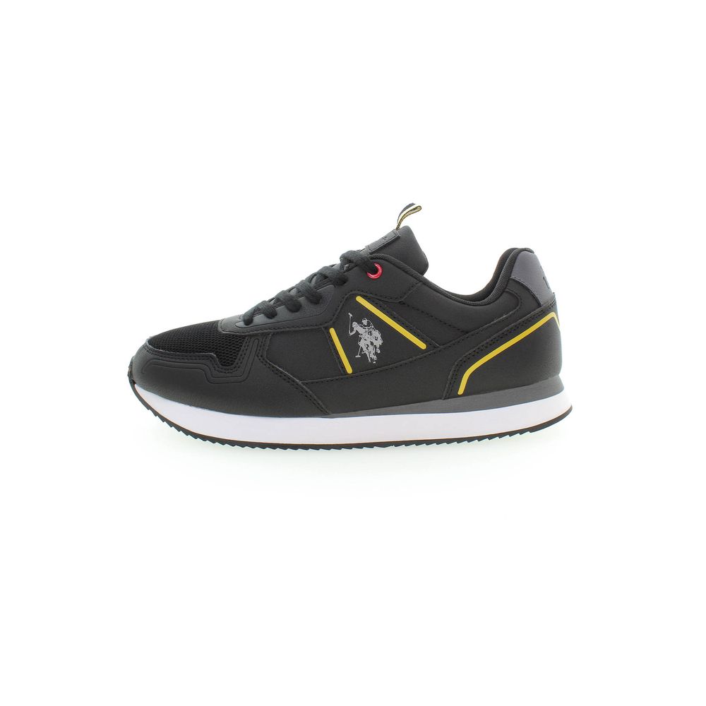 Black Polyester Sneaker