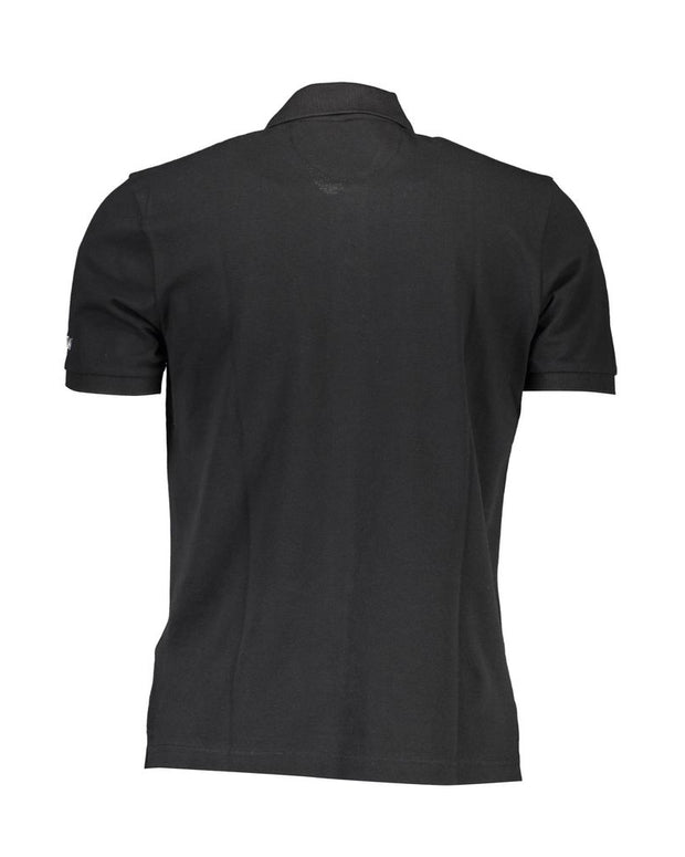 Black Cotton Polo Shirt