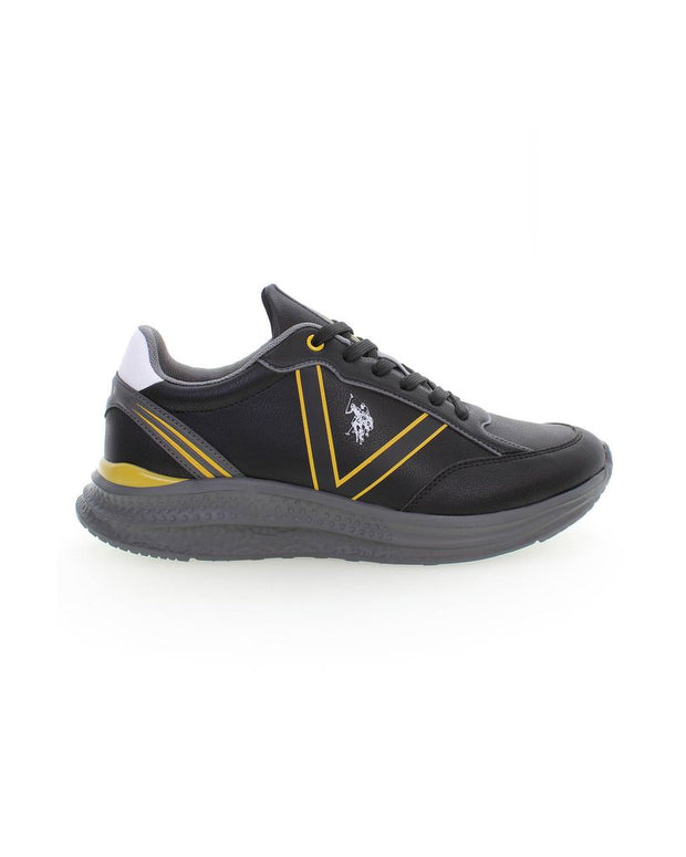 Black Polyester Sneaker