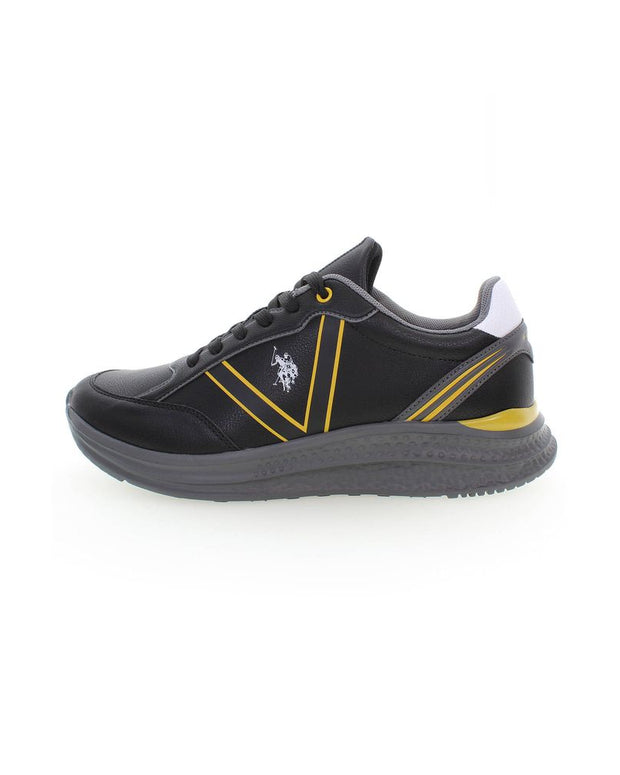 Black Polyester Sneaker