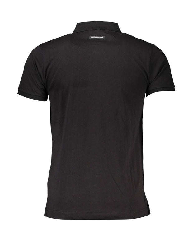 Black Cotton Polo Shirt