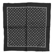 Black Sea Horse Silk Square Men Foulard Scarf