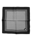 Black White Patterned Square Men Foulard Scarf