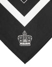 Black White Printed Square Foulard Scarf