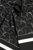 Black White Printed Square Foulard Scarf