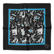 Black Jazz Club Silk Square Men Foulard Scarf