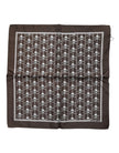 Brown Skull Silk Square Men Foulard Scarf