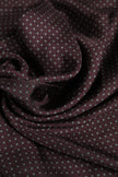 Maroon Dotted Silk Fringes Foulard Scarf