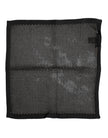 Black Patterned Cotton Square Foulard Scarf
