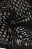 Black Patterned Cotton Square Foulard Scarf