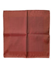 Orange Silk Square Men Foulard Scarf