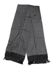 Black Patterned Fringes Men Foulard Scarf