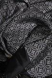Black Patterned Fringes Men Foulard Scarf