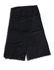 Black Viscose Fringes Neck Warmer Scarf