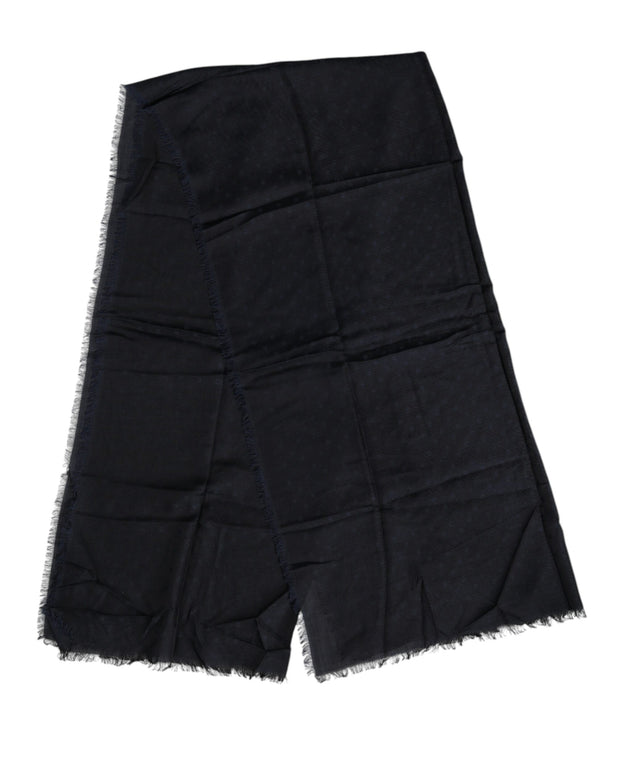 Black Viscose Fringes Neck Warmer Scarf