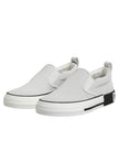 White Dotted Leather Slip On Men Sneakers Shoes