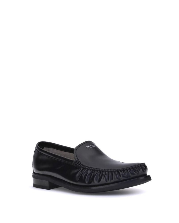Brushed Leather Loafers