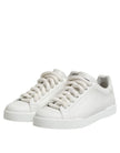 White Logo Lace Up Low Top Men Sneakers Shoes