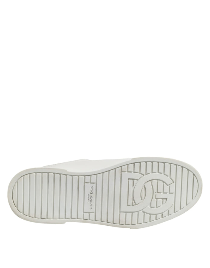 White Logo Lace Up Low Top Men Sneakers Shoes