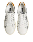 White Leather MILANO Low Top Sneakers Shoes