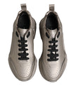 Silver DAYMASTER Leather Men Sneakers Shoes