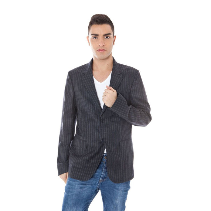 Gray Wool Men Jacket