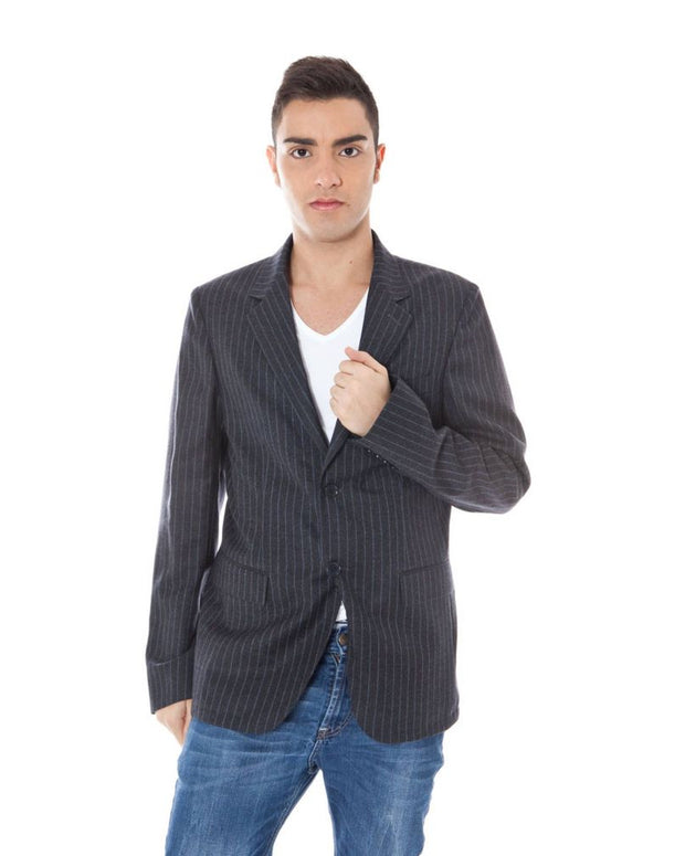 Gray Wool Men Jacket
