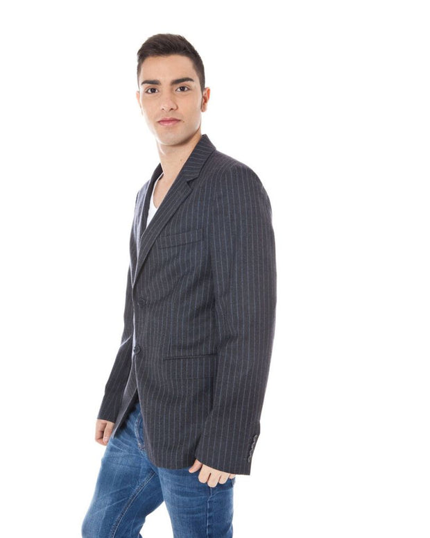 Gray Wool Men Jacket