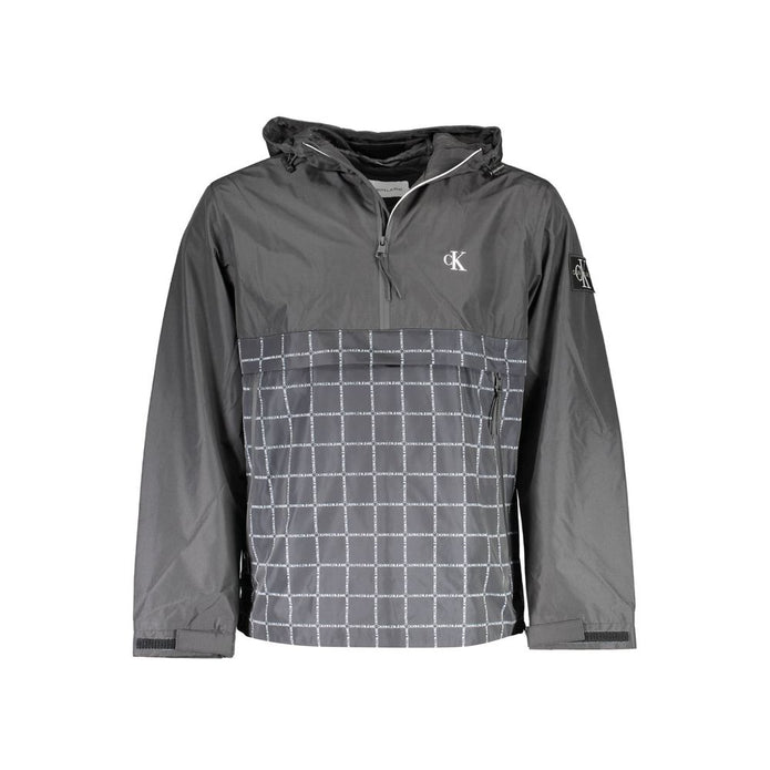 Black Polyester Men's Jacket