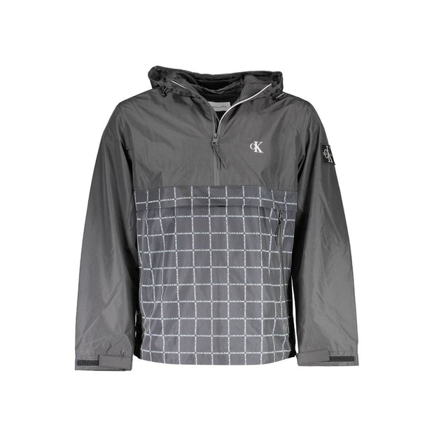 Black Polyester Men's Jacket