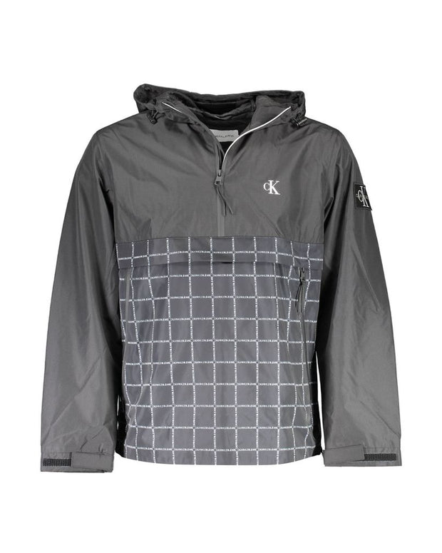 Black Polyester Men's Jacket