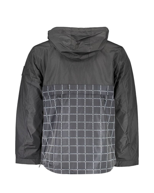Black Polyester Men's Jacket