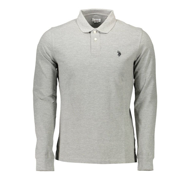 Gray Cotton Polo Shirt
