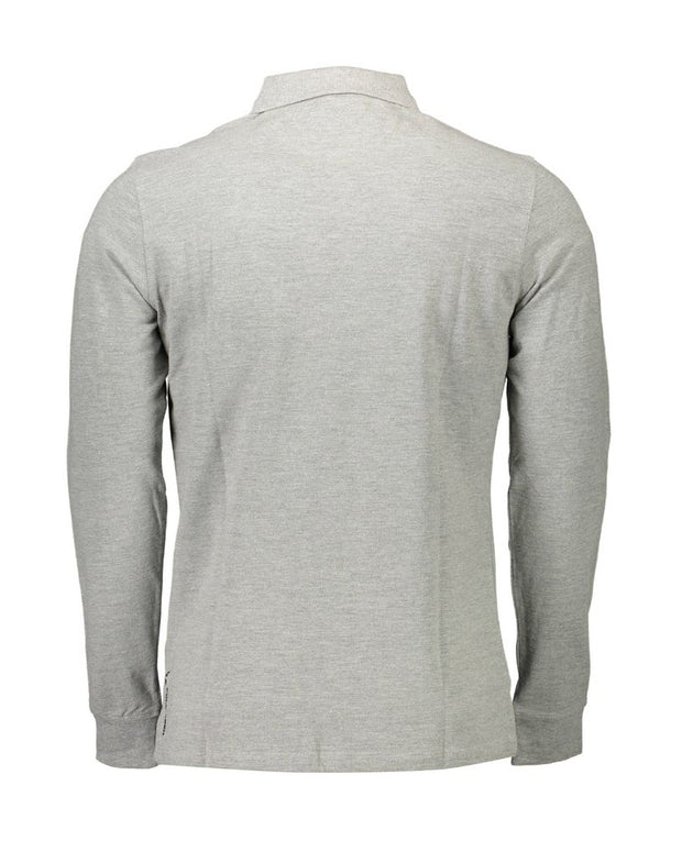 Gray Cotton Polo Shirt