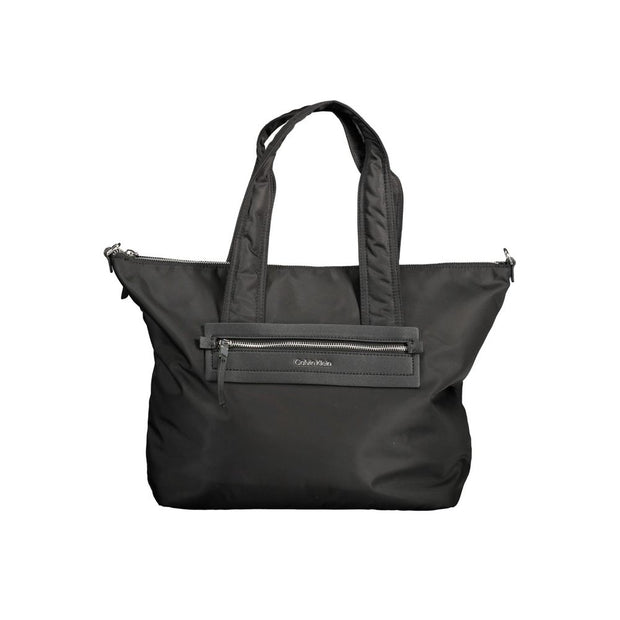Black Polyester Handbag