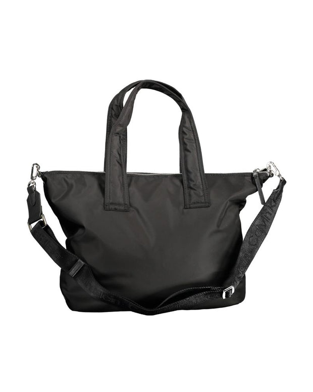 Black Polyester Handbag
