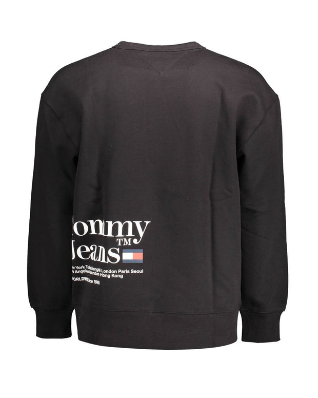Black Cotton Men Sweater