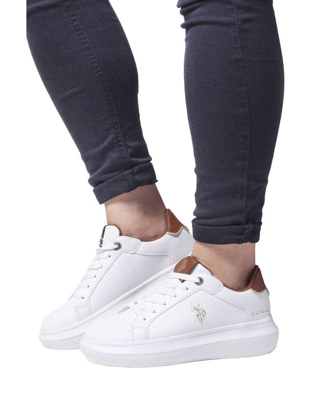 White Polyester Sneaker