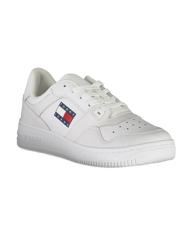 White Polyester Sneaker