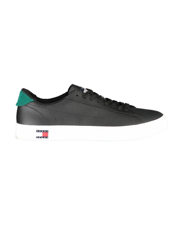 Black Polyester Sneaker