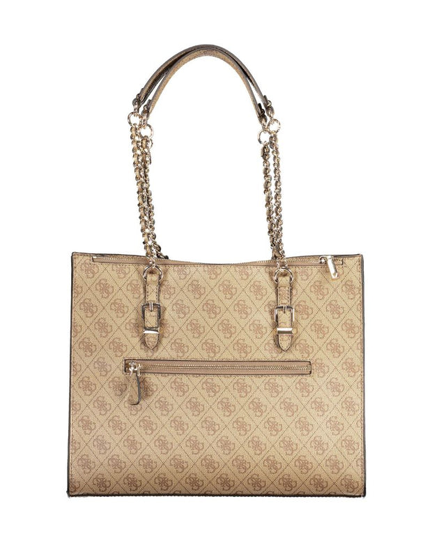 Beige Polyethylene Handbag